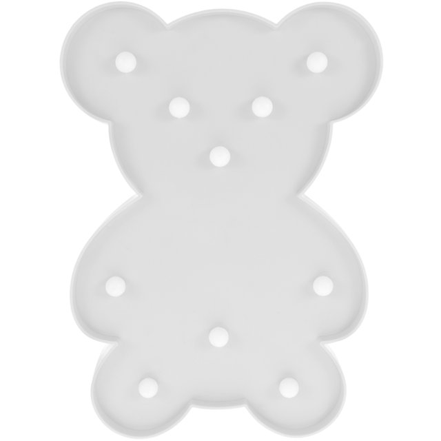 Shisuyan Bear Shaped Lamp White 1Set 10.2X7.1X1.3In