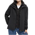 thumbnail image 1 of LOVZFMLL Jackets for Women Ladies Fleece Thickened Warm Hooded Reversible Jacket, 1 of 2