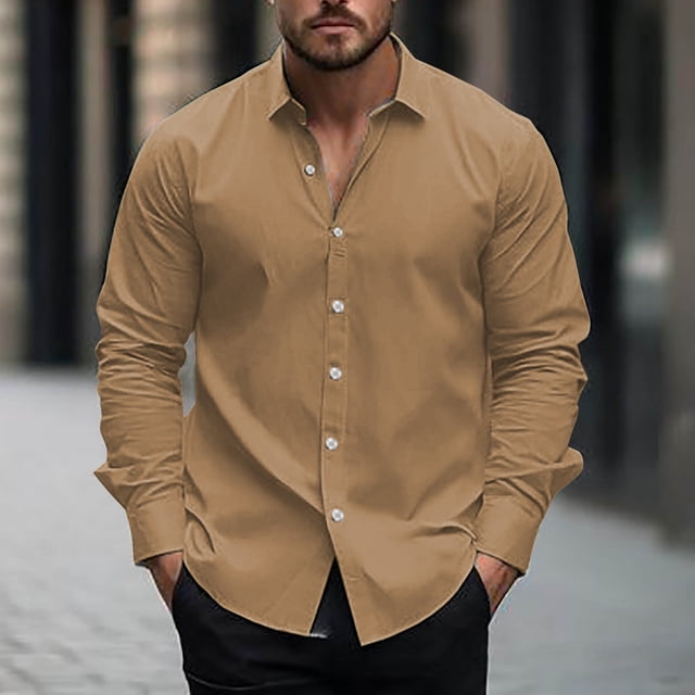 Gspmoly T-Shirt pour Homme, Haut Imprimé à Col à Manches Longues Décontracté et Confortable pour Homme, Haut Tendance pour Sortir jusqu'à 70 % de Rabais