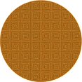 thumbnail image 1 of Ahgly Company Tapis d'Intérieur Ronds Transitionnels Lavables à la Machine, Brun Acajou, 8 Pieds Rond, 1 of 7
