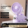 thumbnail image 5 of Multifunctional Clip Spray Fan F7 | USB Rechargeable Type-C | 360° Rotating Silent Mini Fan with 20ml Water Tank | Strong Wind 4-Speed Portable Cooling for Outdoor Home Office, 5 of 5