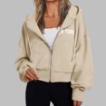thumbnail image 4 of Veste en Polaire pour Femmes, Veste à Capuche Confortable avec Manches Longues, Coupe Ample, 4 of 5