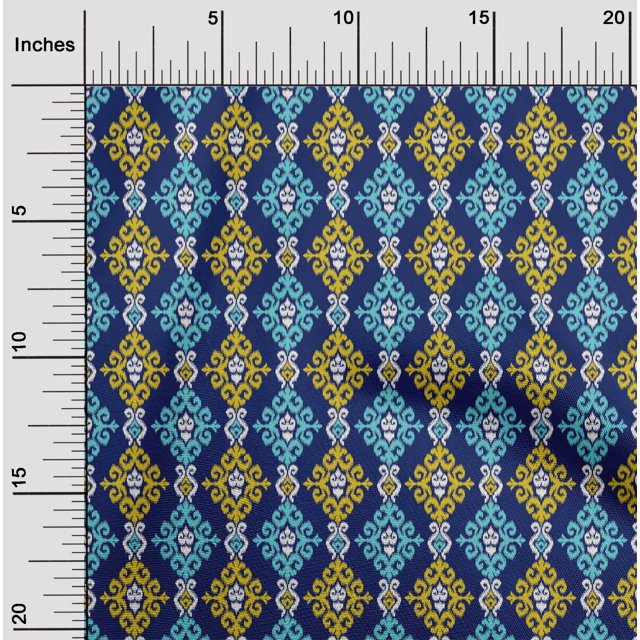 oneOone Cotton Flex Fabric Swirl Ikat Printed Craft Fabric BTY 40 Inch Wide