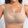 thumbnail image 3 of Women's Non Wired Padded Full Cup Bra - Wireless Supportive Bustier - W-Shape Structure Breathable Comfort Bra, 3 of 5