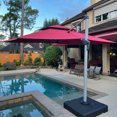 thumbnail image 1 of Purple Leaf Parasol de Patio Extérieur 10 Pi - Design Déporté à Bras Déporté avec Rotation à 360°, Parasol de Marché Carré Terracotta pour Terrasse, Piscine et Jardin, 1 of 14