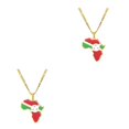 thumbnail image 3 of Maytalsory Collier Léger et Confortable avec Pendentif Africa Map Burundi 2Set, 3 of 6