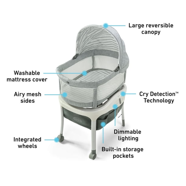 Graco Sense2Snooze Bassinet with Cry Detection Technology - Walmart.ca