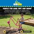thumbnail image 3 of The Big Dig Ride-On Excavator Sandbox Digger, Metal Toy with 360-Degree Seat, Pink, 3 of 9