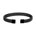 thumbnail image 2 of Mystigrey Jordan Stainless Steel Mesh Open Bangle Black for Men, 2 of 3