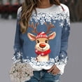 thumbnail image 2 of Chandails pour Femmes Veste de Noël pour Femmes Adolescentes Filles Manches Longues Chandails Amples Femmes Chandail à Col Rond Mignon Renne Ensemble de Tenue Confortable Femmes Chandails Graphiques de Noël, 2 of 4