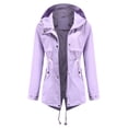 thumbnail image 1 of Lolmot Women Solid Rain Jacket Outdoor Jackets Waterproof Hooded Raincoat Windproof, 1 of 9