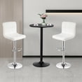 thumbnail image 3 of Gymax 3PCS Pub Table Set 24'' Round Bar Table & 2 Adjustable Bar Stools White, 3 of 10
