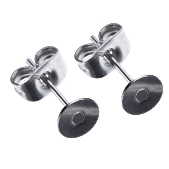 Ruiboury 400 Sets Earrings Blank Base Crafting Popular Accessories Personality Silver Ear Backs Jewelry Making Tool Supplies Silver