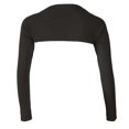 thumbnail image 4 of Solid Shoulder Open Cropped Long Sleeve Modal Full Arm Cover Shrug Coffee, 4 of 9