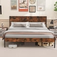 thumbnail image 4 of Costway King Size Bed Frame with Wooden Headboard Under-Bed Storage No Box Spring Needed, 4 of 10
