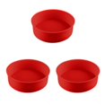 thumbnail image 3 of kurtrusly Mariage Fête Gâteau Restaurant Réutilisable Mousse Lavable Rond Moule Cuisine Gadget Accessoires Rouge 8 Pouces 3Set, 3 of 6