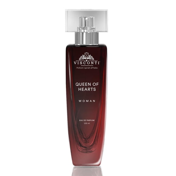 Visconti Queen Of Hearts Eau De Parfum For Women 100ml, 3.4 Fl.oz. | Luxury Perfume For Date Nights & Parties - With Hyacinth, Musk & Vanilla Notes | Long Lasting Perfume For Girls - Gift For Wife