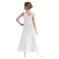 thumbnail image 2 of RUNQHUI Jupe Longue en Tulle Brillante Sans Manches pour Filles, Robe de Danse, Blanche 8, 2 of 6
