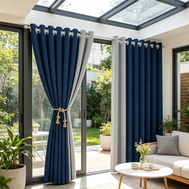 Rewenti Rideaux d'Extérieur pour Vérandas de Jardin, Rideaux de Patio Résistants à la Décoloration pour Pergola, Gazebo, Porche, Cabane