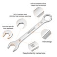thumbnail image 4 of Uxcell Clé Combinée Mince 10 mm avec Extrémité à 6 Points et Extrémité Ouverte Inclinée de 15°, 4 of 7