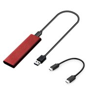 Mistaha M.2 SATA NVME to USB 3.1 Hard Drive Enclosure Dual Protocol 10Gbps Aluminum Alloy