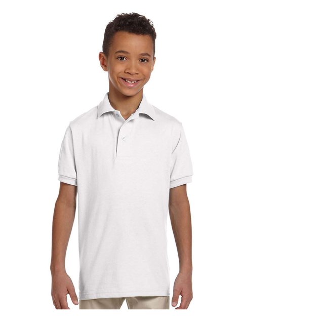 Jerzees Polo Sans Étiquette Résistant aux Taches pour Grand Garçon, Style 437Y