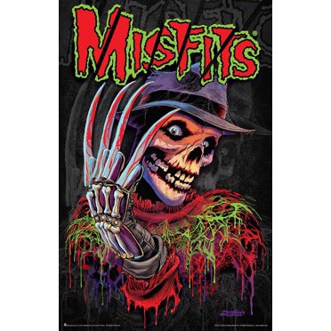 Misfits - Squelette de Démon Cauchemardesque - sous Licence Officielle - Musique Affiche - 11 Pouces x 17 Pouces