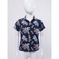 thumbnail image 3 of Jowowha Petits Garçons Été Plage Décontracté Aloha Luau Chemises Col Rabattu Hauts Tropicaux Tenue de Jeu Type m 150, 3 of 7