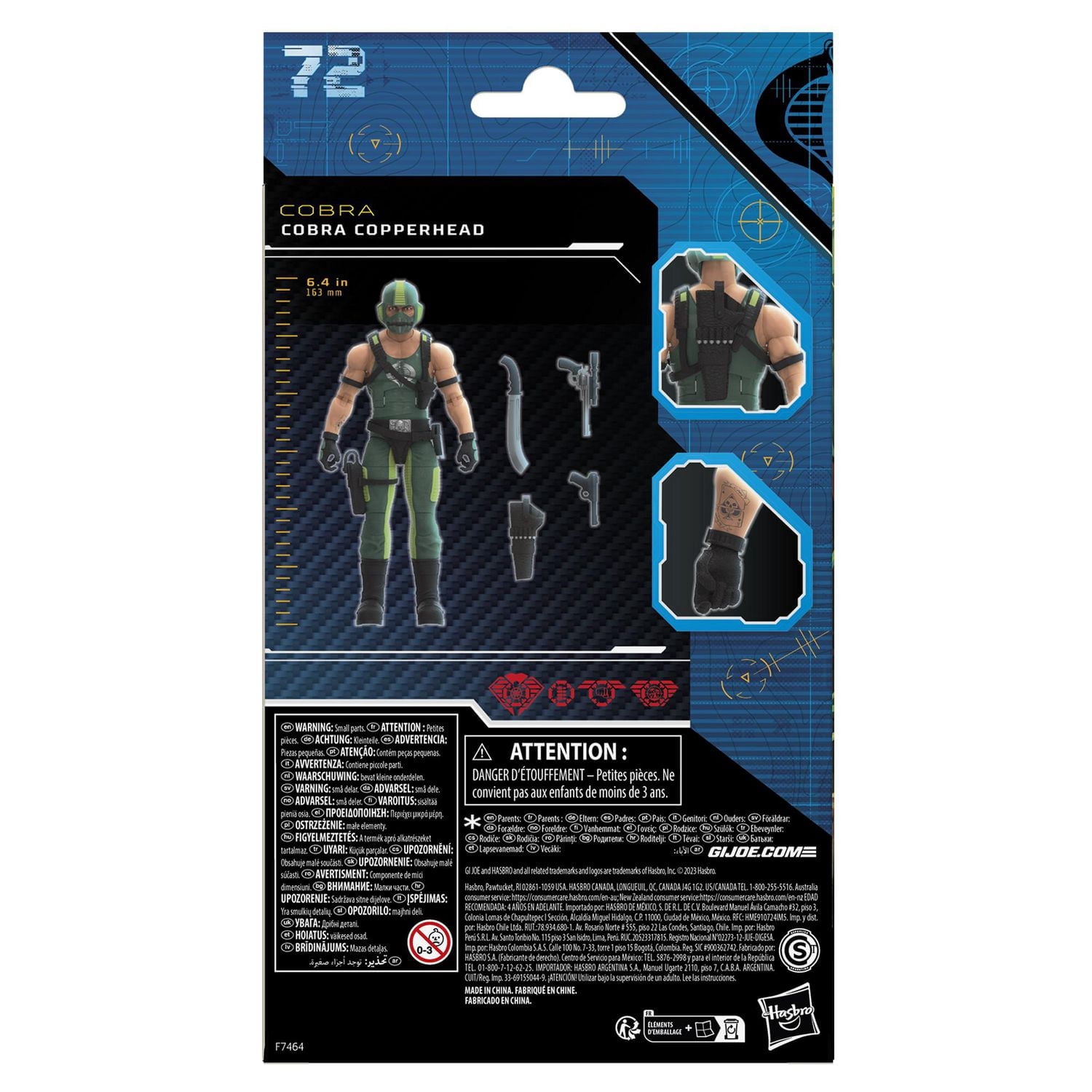 G.I. Joe Classified Series Cobra Copperhead, Collectible G.I. Joe Action Figures, 72, 6 inch Action Figures For Boys & Girls, With 4 Accessories