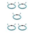 thumbnail image 3 of Decodeary Stackable Collection Bracelet For Men And Women Natural Gemstones Beads Minimalist Bracelet For Women Beads Bracelet Black line+lightblue 5Set, 3 of 6