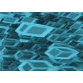 thumbnail image 1 of Ahgly Company Machine Washable Indoor Rectangle Transitional Medium Teal Green Area Rugs, 2' x 3', 1 of 7