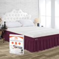 thumbnail image 1 of SGI Bedding 18 Inch Wrap Around Bed Skirt | Microfiber Bed Skirt | Fade Resistant, Wrinkle Free, Anti-static, Decorative, Extra Storage Space, Clutter-Free | Olympic Queen, Wine, 1 of 6