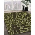 thumbnail image 3 of Ahgly Tapis d'Intérieur Lavable en Machine Carré Transitionnel Jaune Foncé Vert, 7 Pieds Carré, 3 of 7