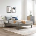 thumbnail image 1 of Modway Billie Queen Rubberwood and MDF Wood Platform Bed Frame in Gray, 1 of 8