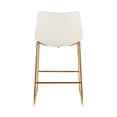thumbnail image 3 of Heavenly Collection PU Stool, Counter PU Stool, Modern Stool with Gold Legs, Kitchen Stool, Restaurant Stool, Island Stool, with Footrest - Set 2, 3 of 7