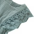thumbnail image 3 of Baby Lace Little Flying Sleeve One-Piece Romper + Headscarf Female Baby Linen Back Button Lace Edge Romper  Two-Piece Set, 3 of 13