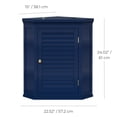 thumbnail image 4 of Teamson Home 24" Glancy One Shutter Door Removable Wooden Wall Cabinet Navy, 4 of 7