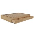 thumbnail image 1 of Nexera 3 Drawer King Size Storage Bed Frame, Maple, 1 of 8