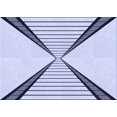 thumbnail image 1 of Ahgly Company Tapis d'Intérieur Lavables en Machine Rectangle Bleu Lavande Transitionnel, 4' x 6', 1 of 7