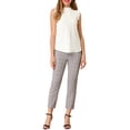 thumbnail image 2 of INSPIRE CHIC Women's Sleeveless Work Blouses Ruffled Pleated Chic Tops White M, 2 of 7