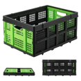 thumbnail image 1 of Heavy Duty Collapsible Crate 55L – Foldable Milk Crate with Side Handles & Stackable Design, Collapsible Storage Container for Food, Drinks, Books, Tools – Space-Saving Plastic Crate for Home, Garage, 1 of 8
