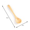 thumbnail image 3 of Oleegame 2PC Stainless Steel Cutlery Set 6Pcs Wooden Spoon Size Multi Purpose Teaspoon Seasoning Coffee Tea Sugar Jam Spoons Rounded Spoon Mouth Kitchen Wooden Spoon For Porridge Beige, 3 of 8