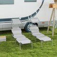 thumbnail image 2 of Outsunny 2 Pcs Chaise Longue d'Extérieur, Chaise Longue Pliante Réglable, Gris, 2 of 10
