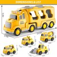 thumbnail image 2 of XZNGL Simulation Car Model Lights And Music Transport Vehicle Engineering Vehicle Container Car Holiday Gift For Boys & Girl Educational Play Toys For Kids, 2 of 9
