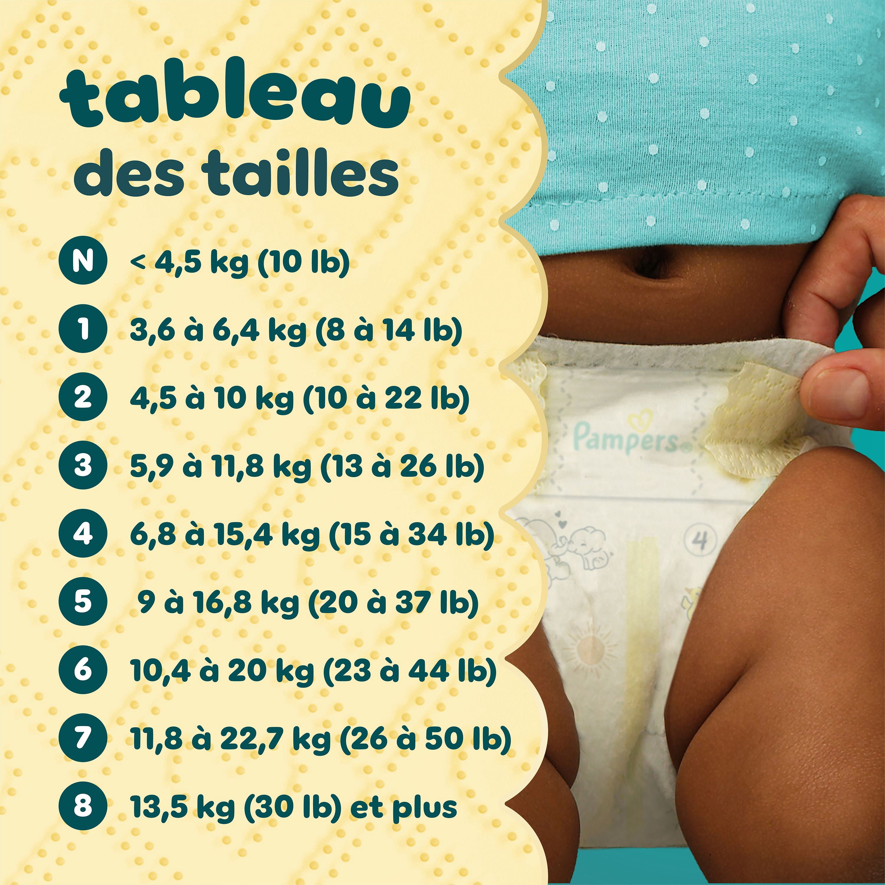 Pampers Swaddlers Couches, Taille 1 (8-14 lbs), Absorbantes, Gardent Bébé au Sec et Confortable, Couche Jetable pour Bébé Sûre pour la Peau