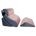 thumbnail image 1 of Avana Kind Bed Orthopedic Support Wedge Pillow Comfort System, Rose/Grey, 4-Piece-Set, 1 of 2