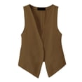 thumbnail image 1 of HNMKIU Crop Tank Tops For Women Linen Vest Tops Sleeveless Spring Summer Vest Coat Top, 1 of 4