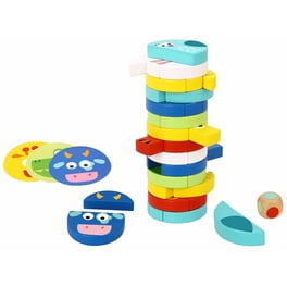 64 Pcs Jeu de Tour Tétra Bloc d'Équilibre Empilable pour Fête, Jouets d' Équilibre de Tour Tétra Empilables pour Enfants et Adultes Parfaits pour les Jeux en Famille, les Fêtes, les Voyages