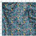 thumbnail image 4 of Soimoi Blue Poly Georgette Fabric Artistic Leaf & Floral Fabric Prints By Yard 42 Inch Wide, 4 of 5