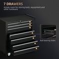 thumbnail image 4 of HOMCOM 7 Drawer Tool Chest Mobile Lockable Toolbox with Handle and Wheels, 4 of 10